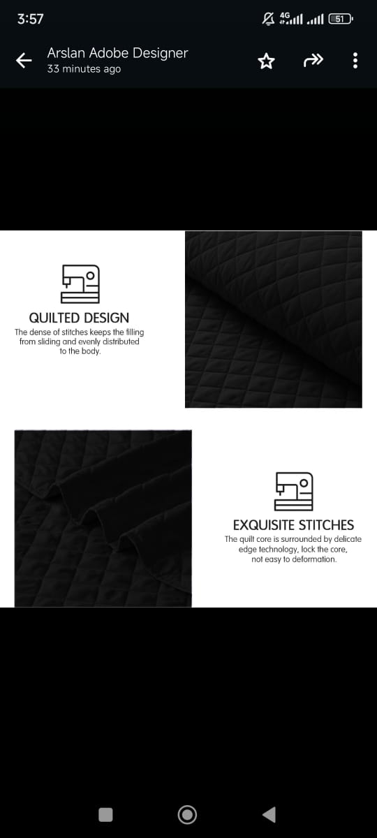 Midnight Black - king Size Microfibre: 3 pcs Quilted bedspread set