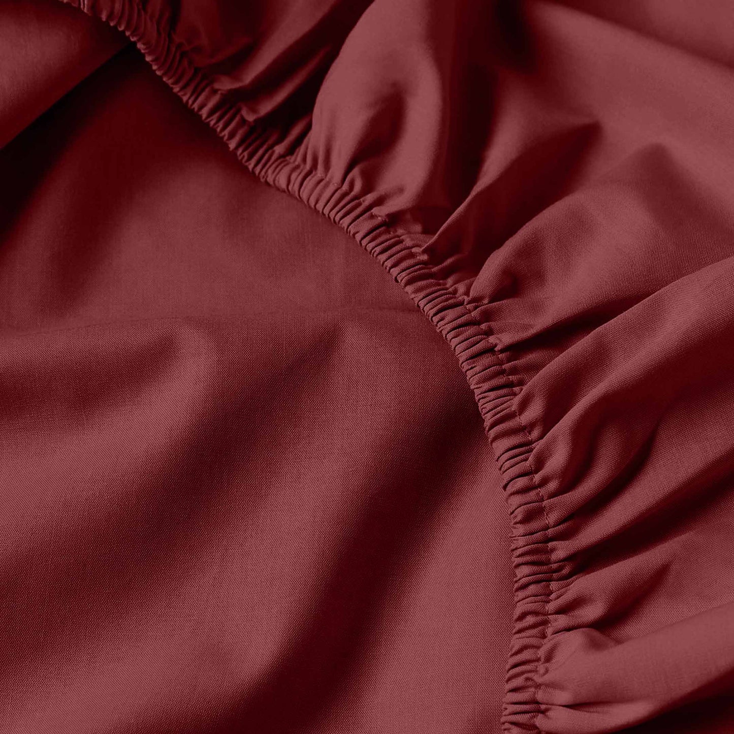 Maroon - Fitted sheet - King size(3-pcs)