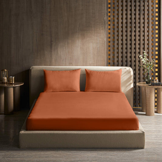 Rust- fitted sheet - king size (3-pcs)